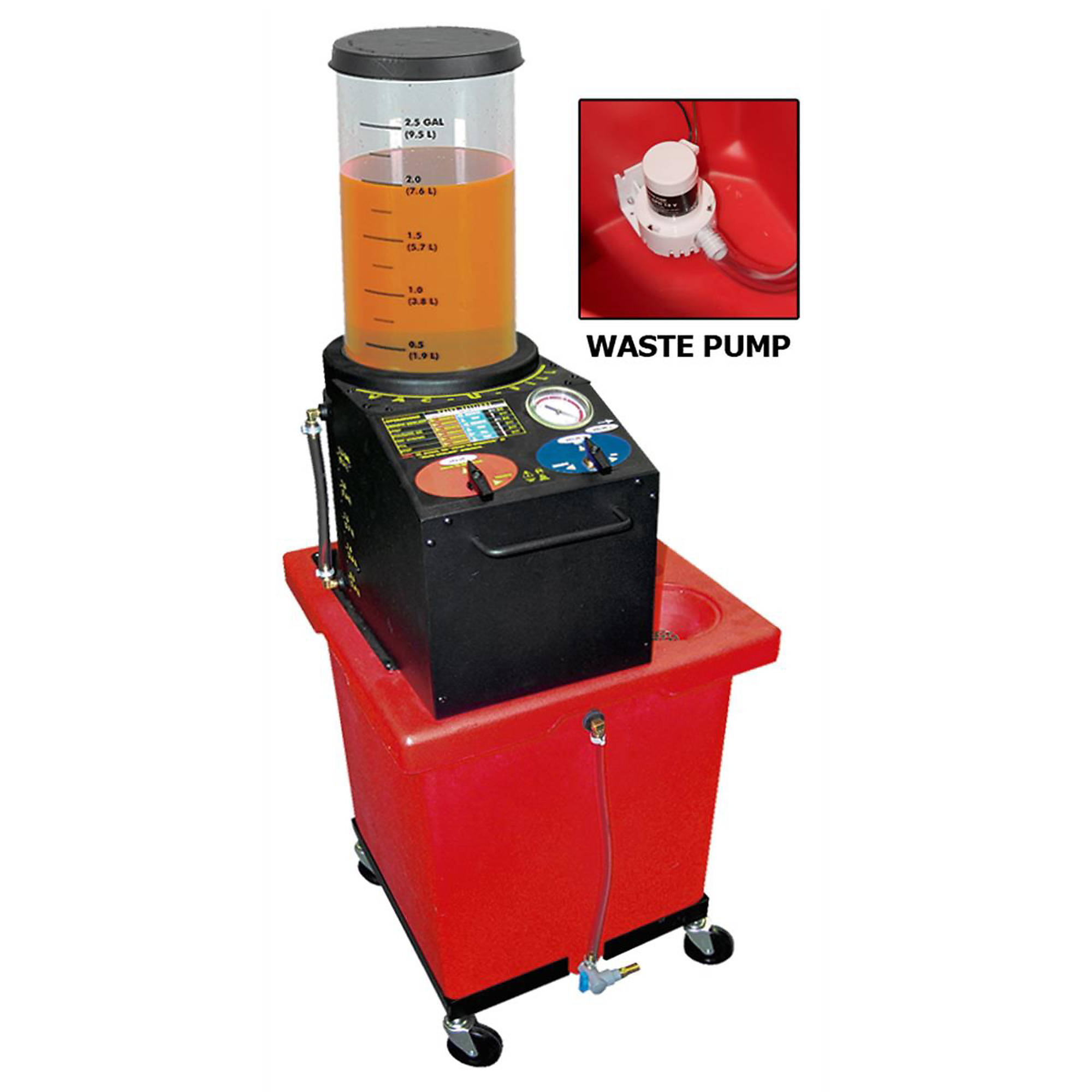 UView Vacufill Automotive Coolant Exchanger with Auxiliary Waste Drain Pump, 3-Gallon Fill Tank, 12-Gallon Waste Reservoir, Model# UVU570000X